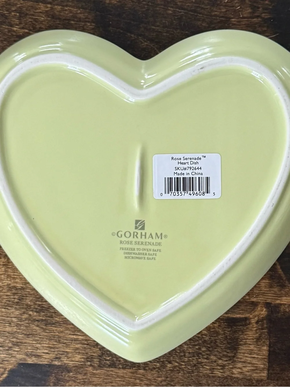Gorham “Rose Serenade” Heart Shaped Dish Rose Butterfly Vintage